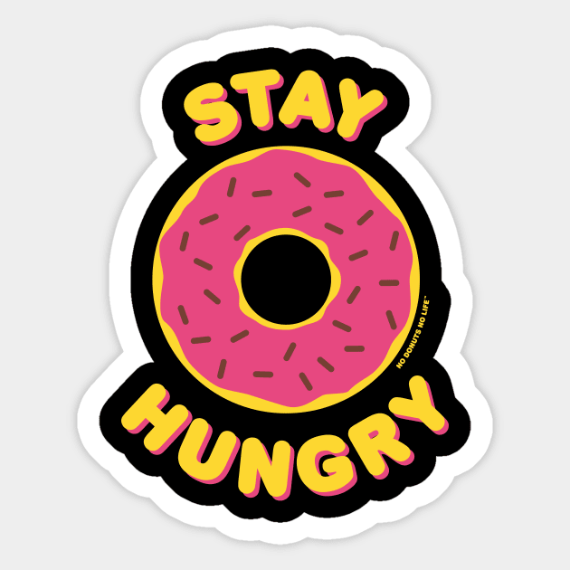 Stay Hungry (Pink Donut) Sticker by nodonutsnolife